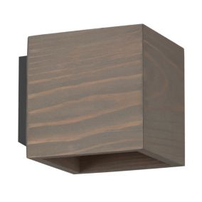 Kinkiet SPOT Light  1xG9 Max.6W Sosna Szara FSC z Akcentem Czerni, Polski Producent, 1 szt.