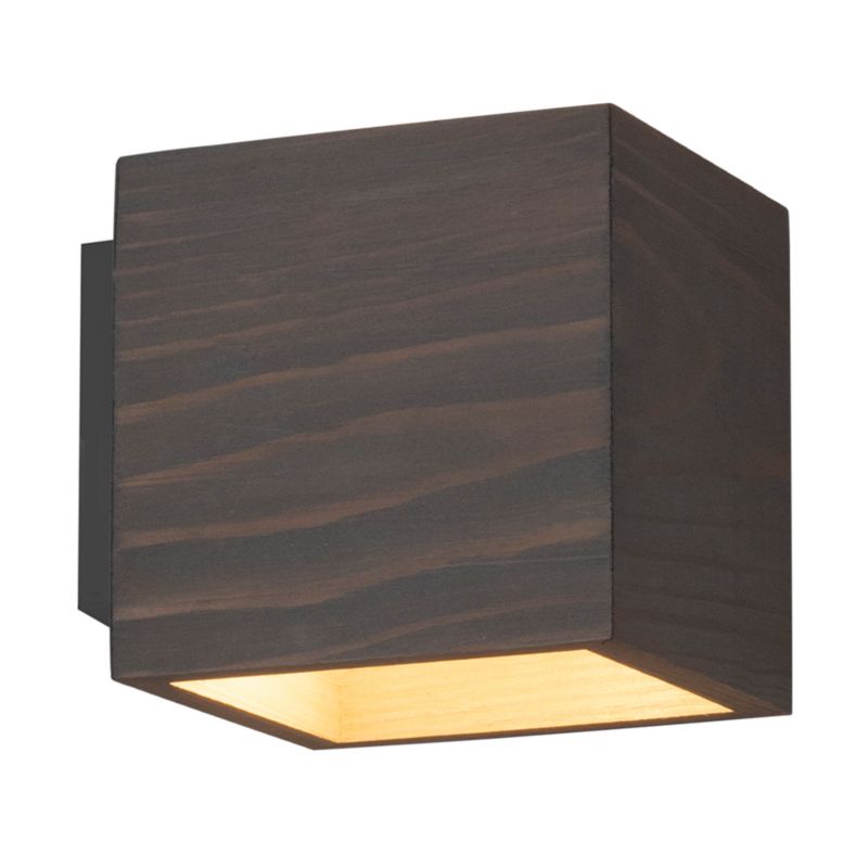 Kinkiet SPOT Light  1xG9 Max.6W Sosna Szara FSC z Akcentem Czerni, Polski Producent, 1 szt.