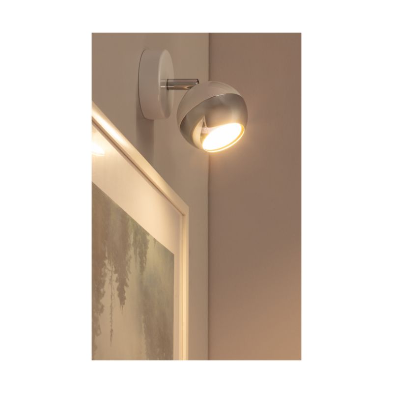 Kinkiet SPOT Light  1xGU10 50W Biały i Chrom, Klasyczne Połączenie od Polskiego Producenta, 1 szt.