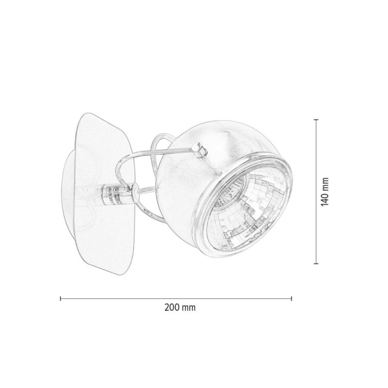 Kinkiet SPOT Light  1xGU10 LED 6W Elegancka Satyna w Klasycznym Stylu, Polski Producent, 1 szt.
