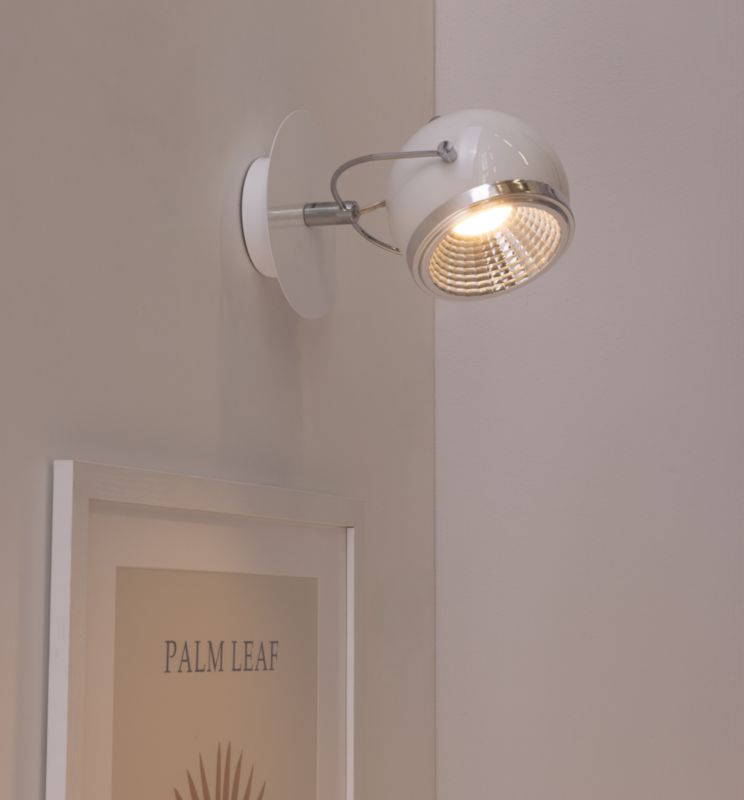 Kinkiet SPOT Light  1xGU10 LED 6W Klasyczna Biel w Minimalistycznym Stylu, Polski Producent, 1 szt.