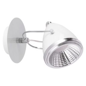 Kinkiet SPOT Light  1xGU10 LED 6W Klasyczne Połączenie Chromu i Bieli, Polski Producent, 1 szt.