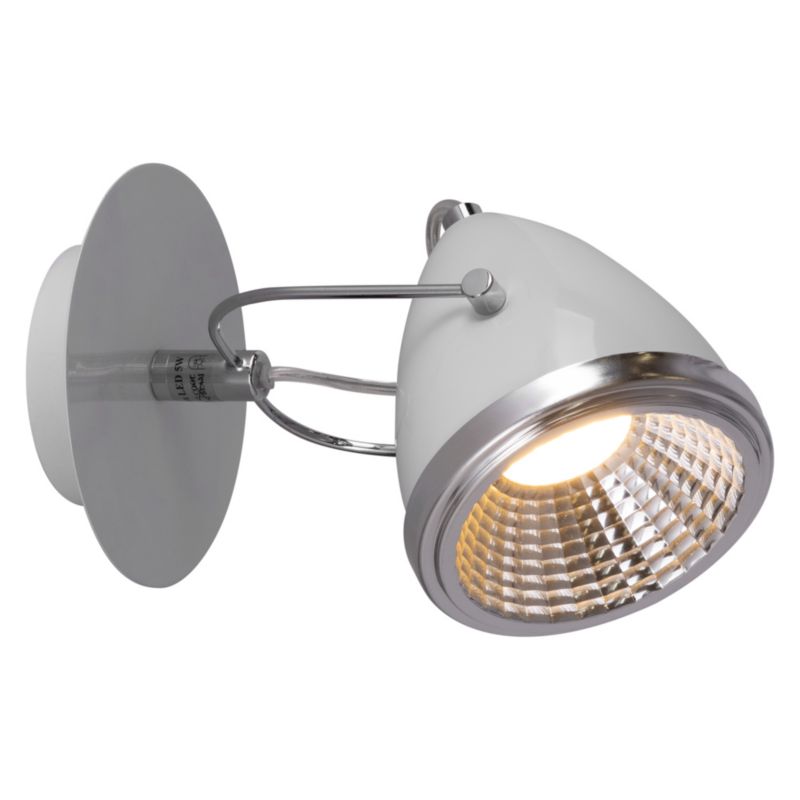 Kinkiet SPOT Light  1xGU10 LED 6W Klasyczne Połączenie Chromu i Bieli, Polski Producent, 1 szt.