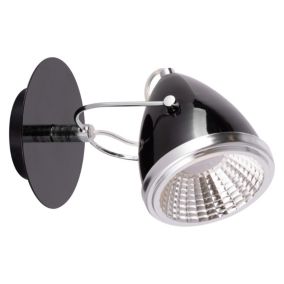 Kinkiet SPOT Light  1xGU10 LED 6W Połączenie Chromu i Czerni w Industrialnym Stylu, Polski Producent 1 szt.