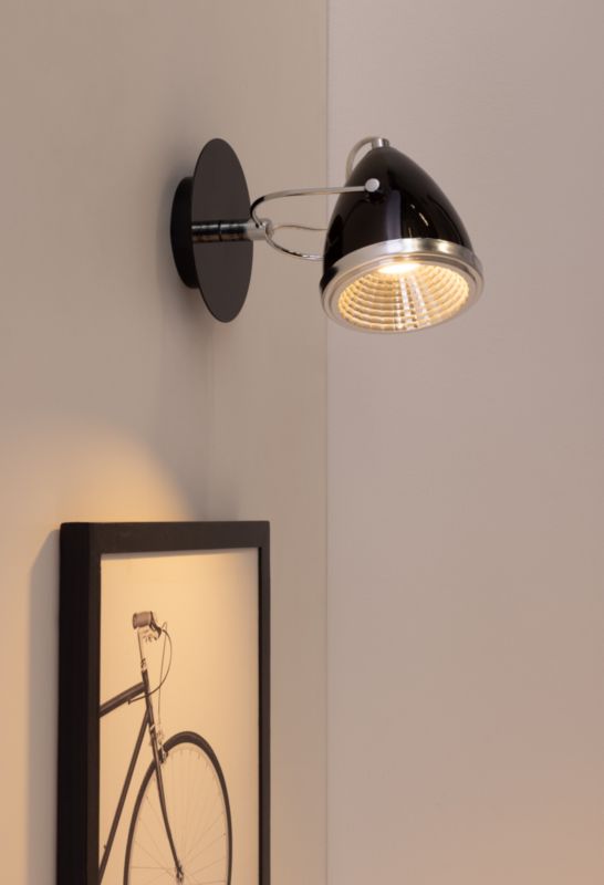 Kinkiet SPOT Light  1xGU10 LED 6W Połączenie Chromu i Czerni w Industrialnym Stylu, Polski Producent 1 szt.