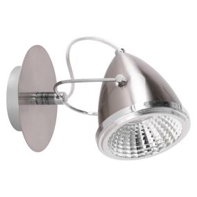 Kinkiet SPOT Light  1xGU10 LED 6W Połącznie Chromu i Satyny w Klasycznym Stylu, Polski Producent 1szt.
