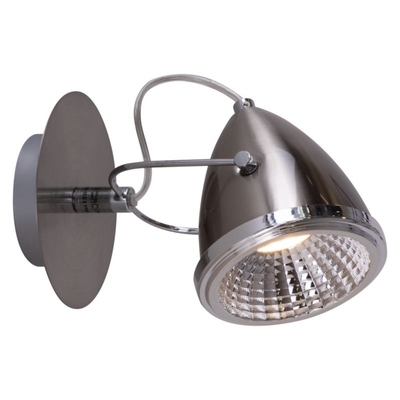 Kinkiet SPOT Light  1xGU10 LED 6W Połącznie Chromu i Satyny w Klasycznym Stylu, Polski Producent 1szt.