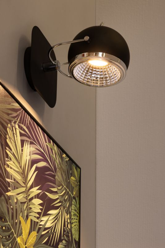 Kinkiet SPOT Light  1xGU10 LED 6W Subtelna Czerń w Industrialnym Stylu, Polski Producent, 1 szt.