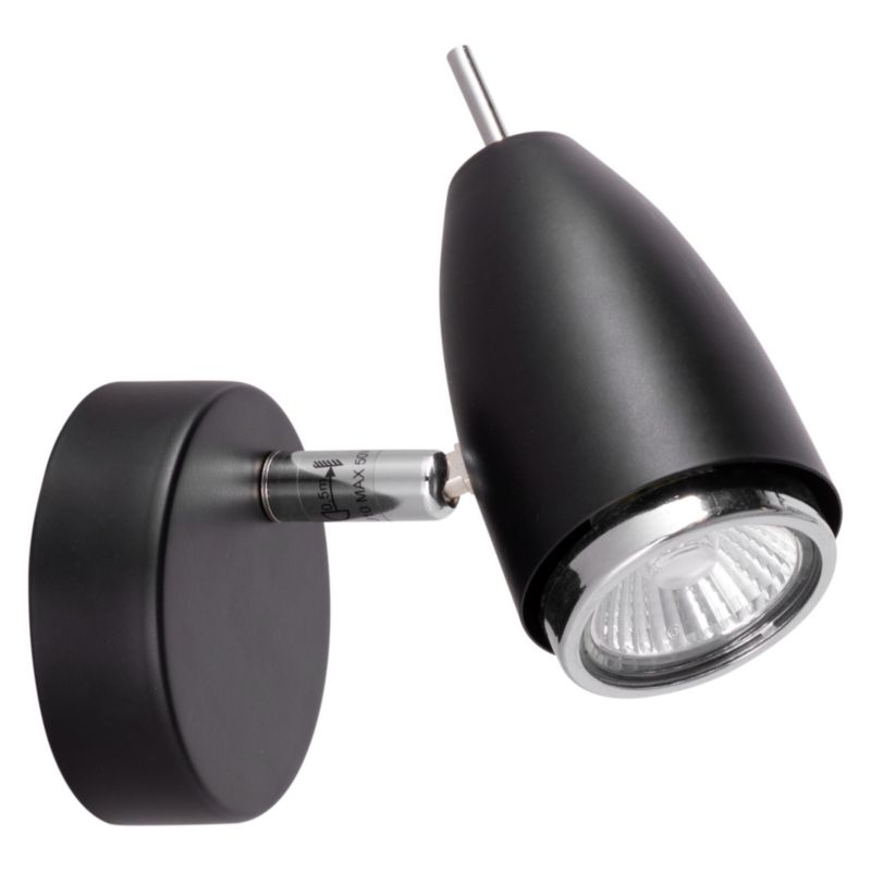 Kinkiet SPOT Light  1xGU10 Max.50W Klasyczna Czerń, Polski Producent, 1 szt.