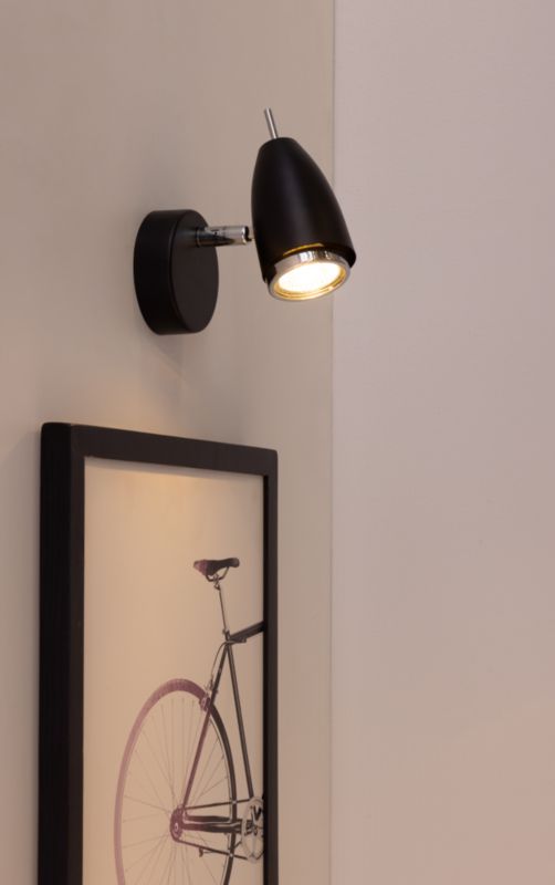 Kinkiet SPOT Light  1xGU10 Max.50W Klasyczna Czerń, Polski Producent, 1 szt.