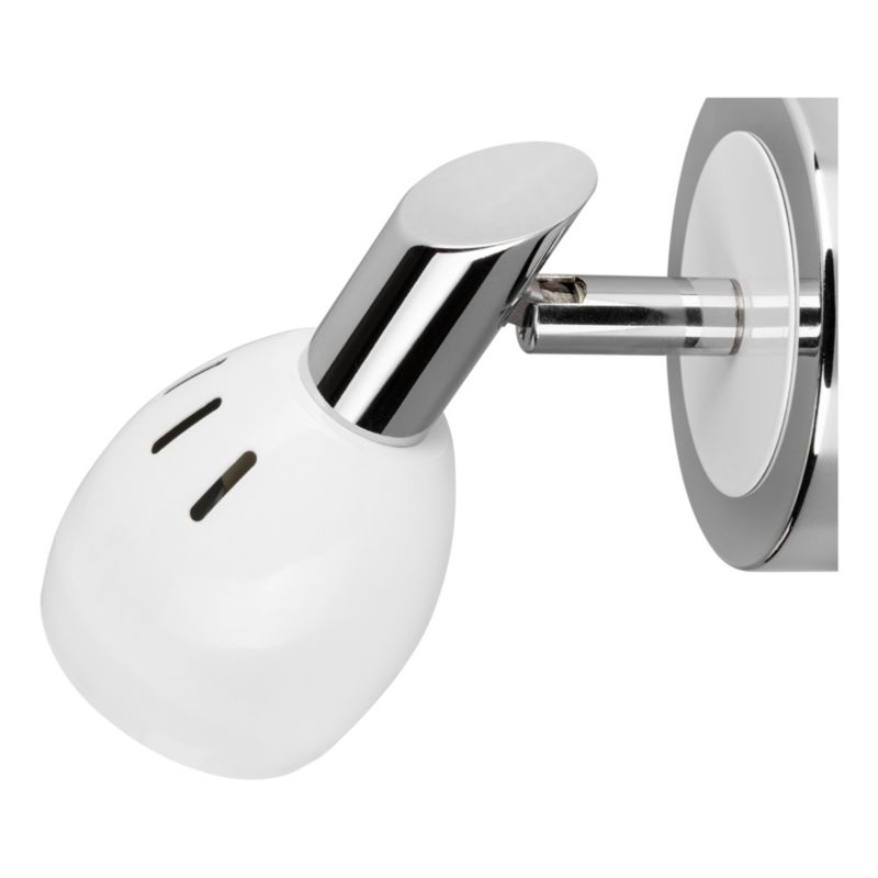 Kinkiet SPOT Light  1xGU10 Max.50W Subtelne Połączenie Chromu i Bieli, Polski Producent, 1 szt.