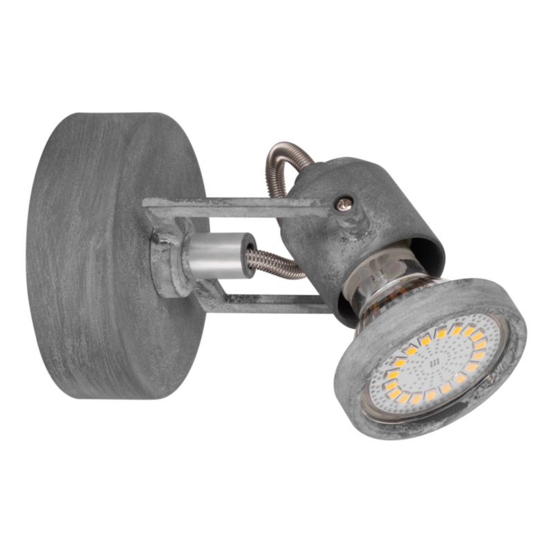 Kinkiet SPOT Light  1xGU10 Max.50W Szary Beton, Nowoczesny Styl od  Polskiego Producenta, 1 szt.