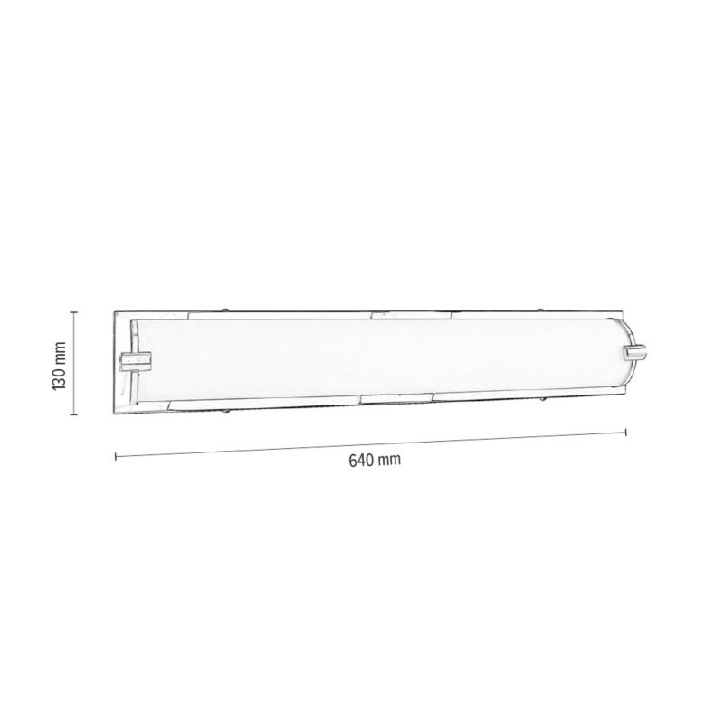 Kinkiet SPOT Light  1xLED 27W Eleganckie Białe Szkło w Połączeniu z Chromowym Akcentem, Polski Producent, 1 szt.