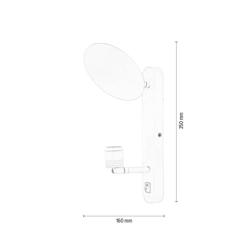 Kinkiet SPOT Light  1xLED 3W Elegancka Biel w Klasycznym Stylu, Polski Producent, 1 szt.