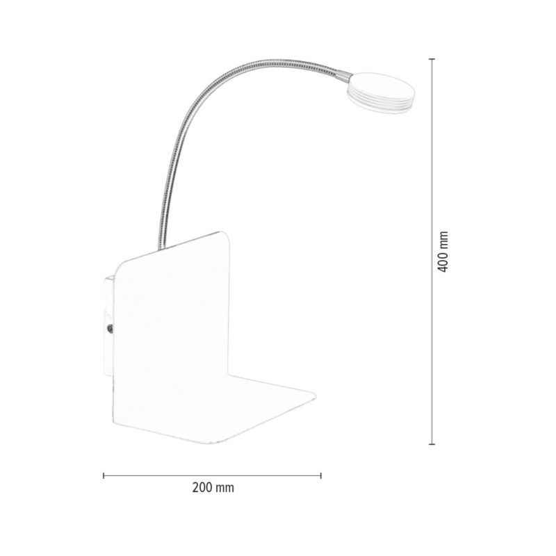 Kinkiet SPOT Light  1xLED 3W Klasyczne Połączenie Czerni i Bieli, Polski Producent, 1 szt.