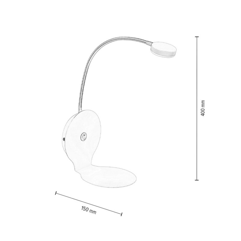 Kinkiet SPOT Light  1xLED 3W Subtelne Połączenie Bieli z Akcentem Czerni, Polski Producent, 1 szt.