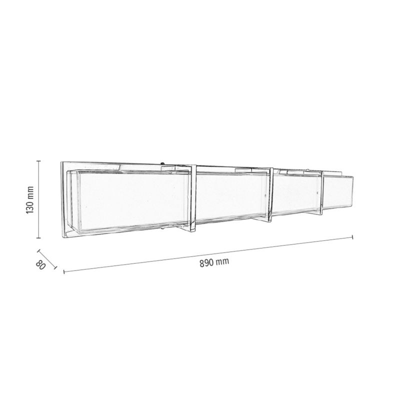 Kinkiet SPOT Light  1xLED 40W Kombinacja Bieli z Dodatkiem Chromu, Polski Producent, 1 szt.