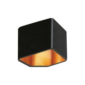Kinkiet SPOT Light  1xLED 6W Połączenie Czerni z Akcentem Złota, Polski Producent, 1 szt.