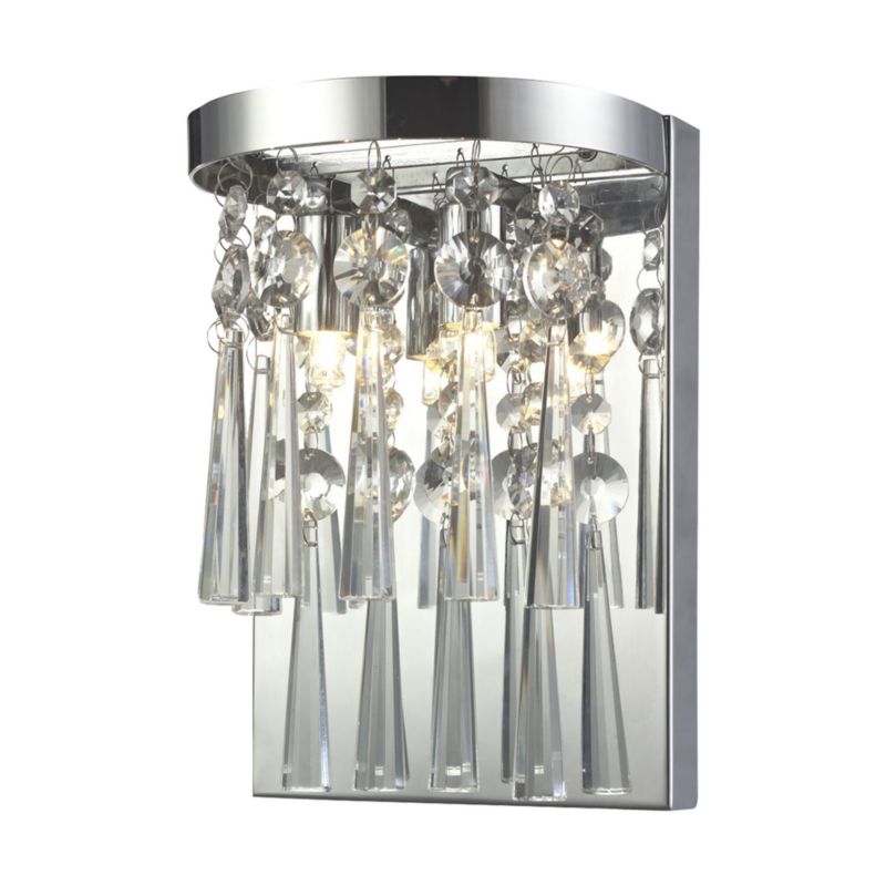 Kinkiet SPOT Light  2xG9 Max.3W Eleganckie Połączenie Chromu i Transparentnego Kryształu, Polski Producent 1szt.