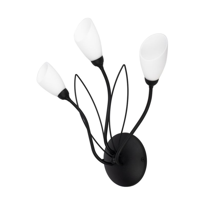 Kinkiet SPOT Light  3xG9 Max.6W LED Klasyczne Połączenie Czerni z Białym Szkłem, Polski Producent, 1 szt.