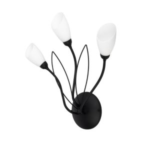 Kinkiet SPOT Light  3xG9 Max.6W LED Klasyczne Połączenie Czerni z Białym Szkłem, Polski Producent, 1 szt.