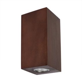 Kinkiet SPOT Light  Square 2xGU10 Max.6W Drewno Bukowe Orzechowe FSC, Polski Producent, 1 szt.