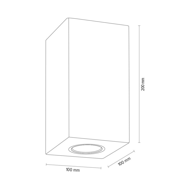 Kinkiet SPOT Light  Square 2xGU10 Max.6W Drewno Bukowe Orzechowe FSC, Polski Producent, 1 szt.