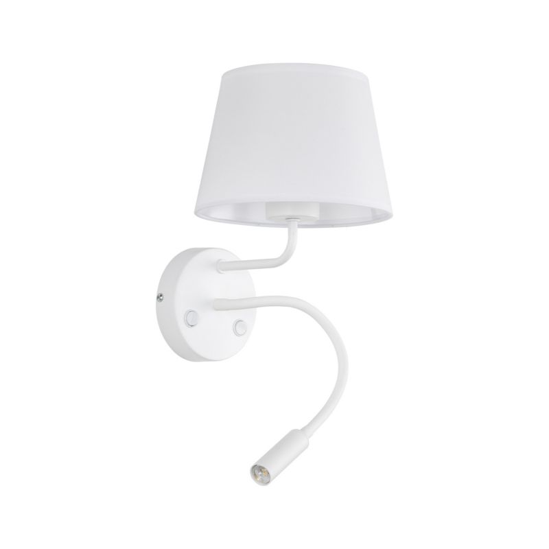 Kinkiet TK Lighting Maja biały 2 źródła E27 + G9 do czytania nad łóżko -1szt.