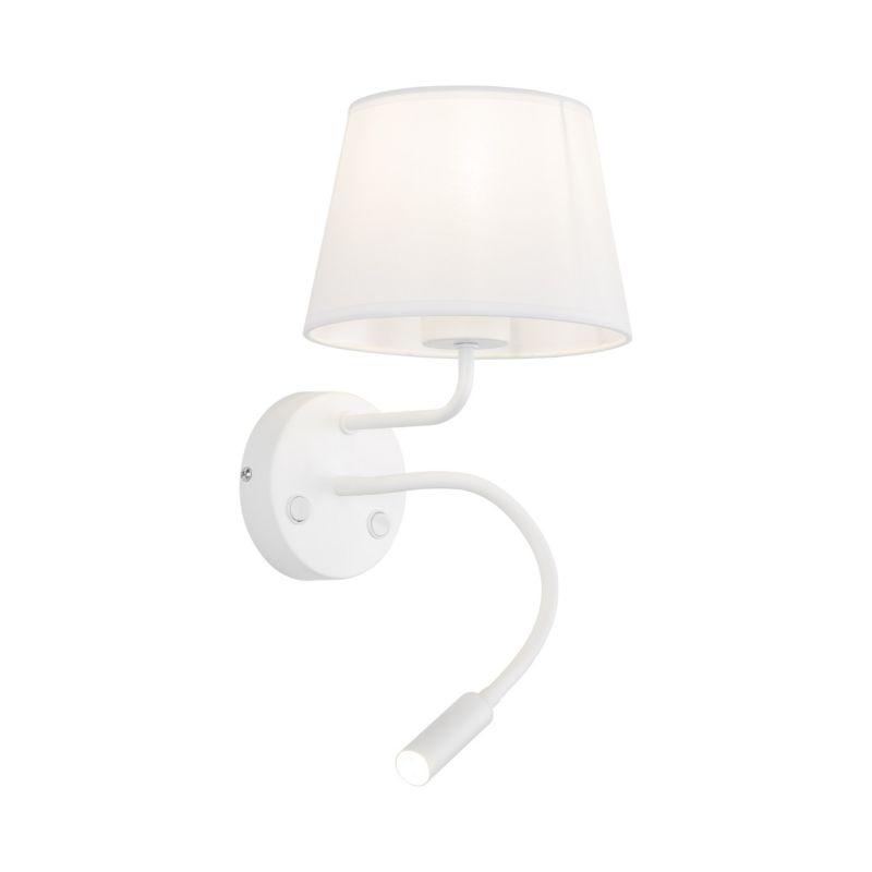 Kinkiet TK Lighting Maja biały 2 źródła E27 + G9 do czytania nad łóżko -1szt.