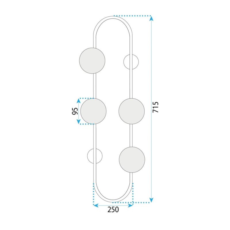 Kinkiet Toolight App1144-4W Złoty 11X25X71,5Cm 1Szt