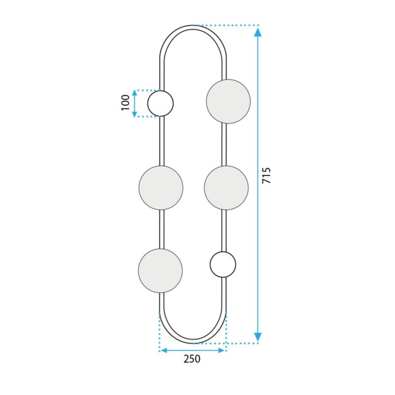 Kinkiet Toolight App1144-4W Złoty 11X25X71,5Cm 1Szt