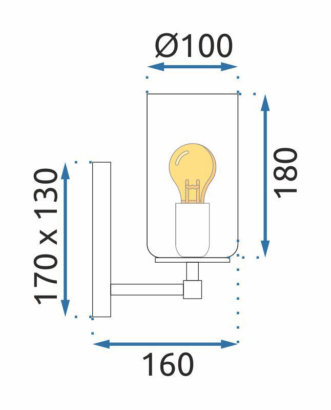 Kinkiet Toolight App1222-1W Czarny 16X13X24Cm 1Szt