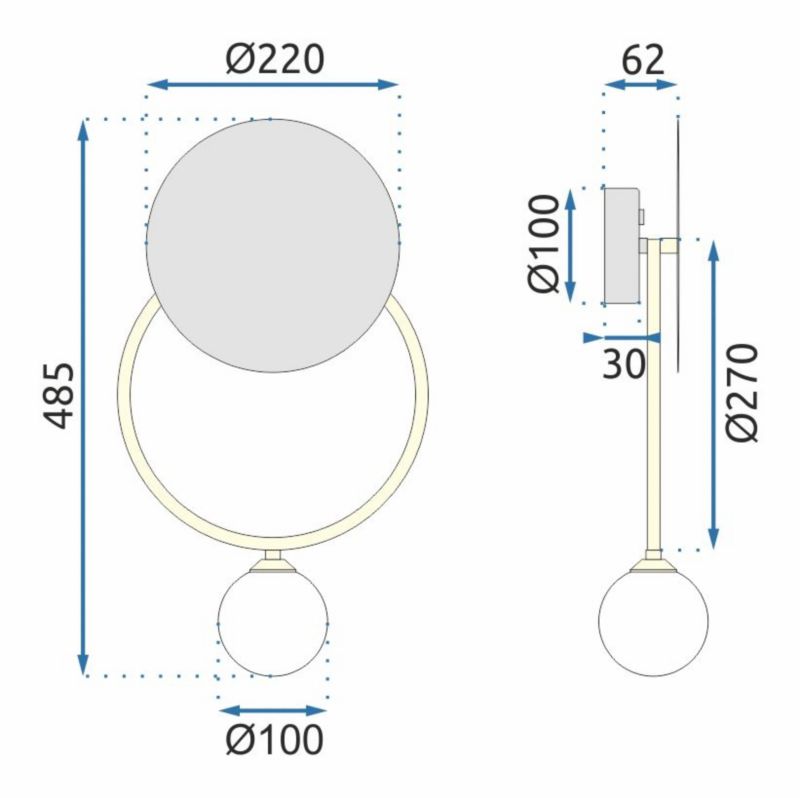 Kinkiet Toolight App923-1W Czarny 48,5X27X48,5Cm 1Szt