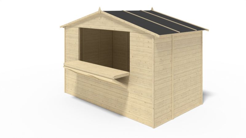 Kiosk domek handlowy ALTANKA 5,72 m2 - 3,11x1,84 m - 19 mm, drewniany, 1szt.