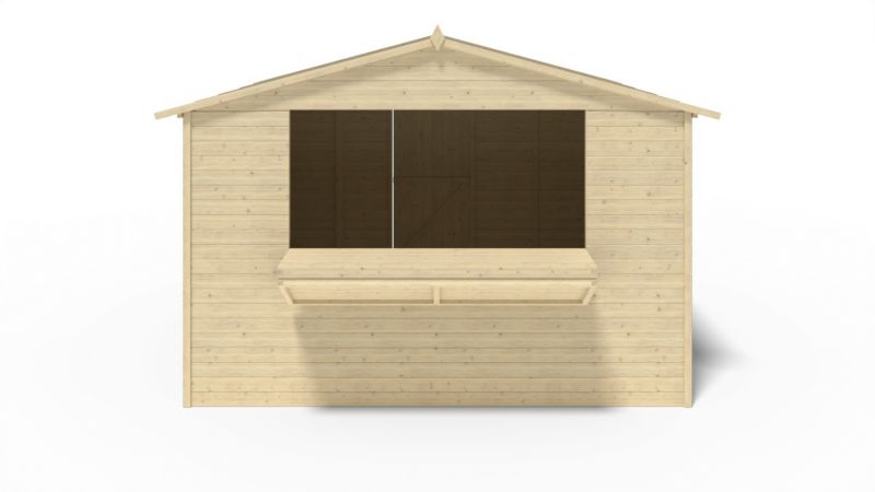 Kiosk domek handlowy ALTANKA 9,42 m2 - 3,11x3,03 m - 19 mm, drewniany, 1szt.