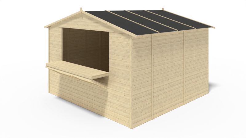 Kiosk domek handlowy ALTANKA 9,42 m2 - 3,11x3,03 m - 19 mm, drewniany, 1szt.
