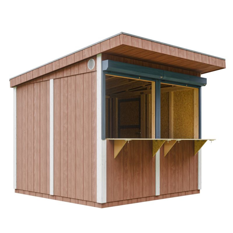 Kiosk drewniany LP SmartSide Timbela M950-REDWOOD RED 5.9 m² stoisko ogrodowe 1 szt.