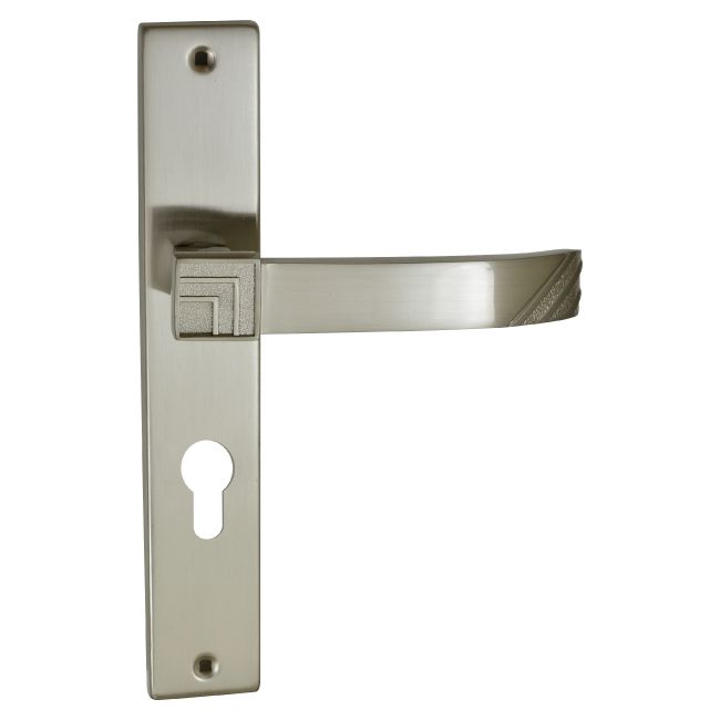 Klamka drzwiowa Delta Jola 72 mm na wkładkę nikiel satyna