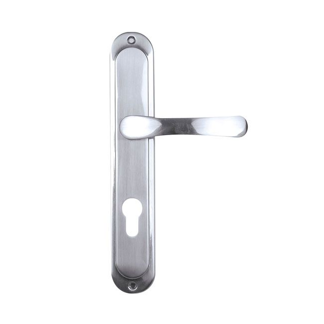 Klamka drzwiowa Gato Sydney 72 mm długi szyld na klucz nikiel satyna
