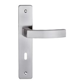 Klamka drzwiowa Metalbud Mondo 72 mm na klucz nikiel satyna
