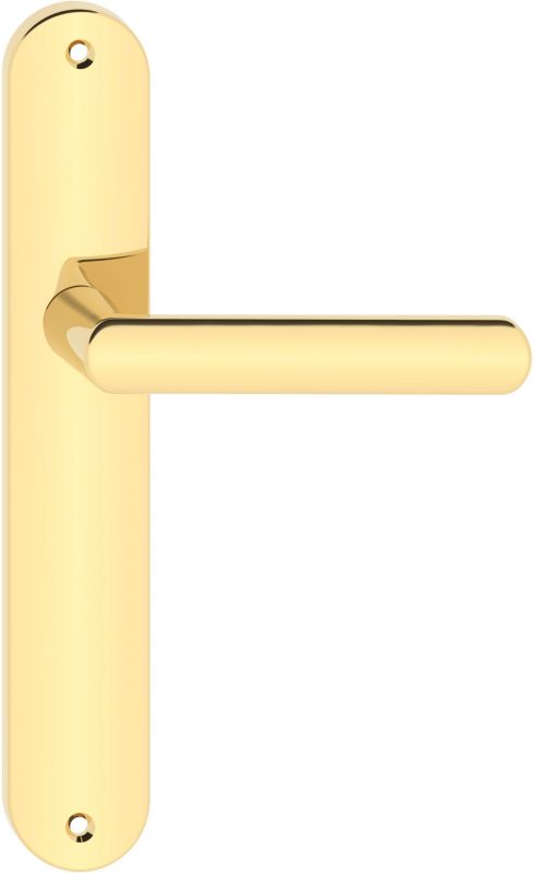 Klamka drzwiowa Metalbud Splash długi szyld 72 mm bez przebicia złota
