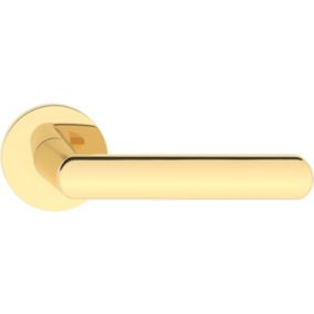 Klamka drzwiowa Metalbud Splash okrągły szyld złota