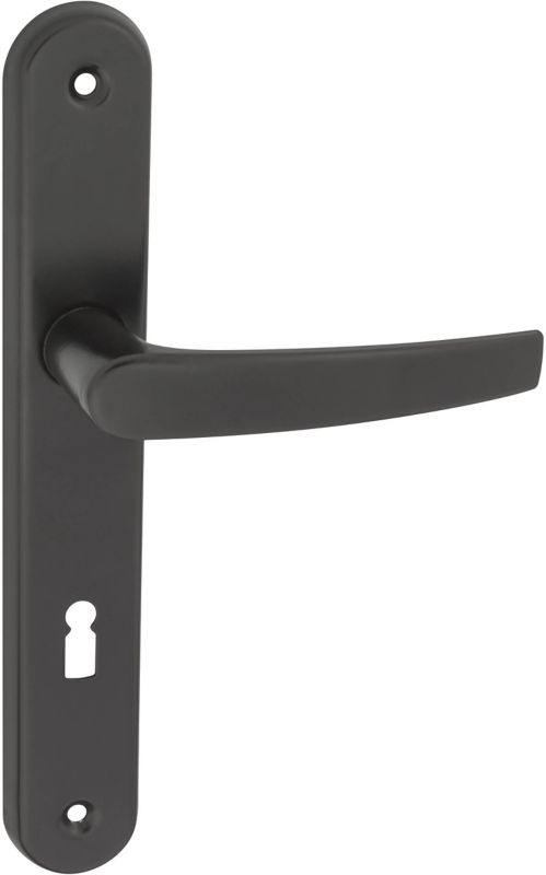 Klamka drzwiowa Metro 72 mm na klucz lakierowana czarna