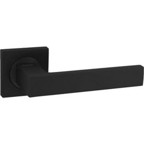 Klamka drzwiowa Qubik-QR na rozecie czarna