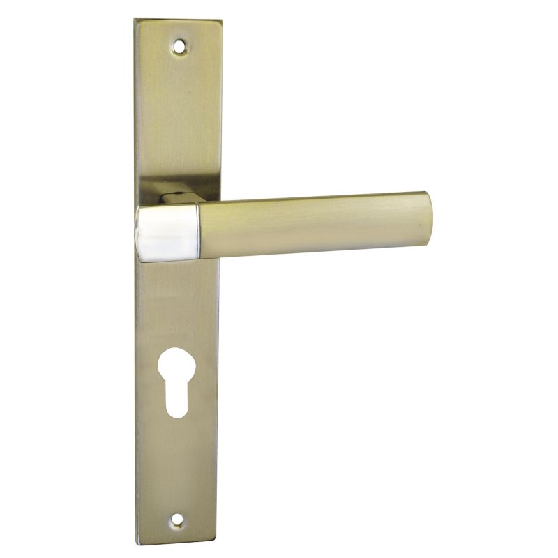 Klamka drzwiowa Schaffner Gold 72 mm na wkładkę nikiel satyna/chrom