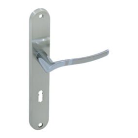 Klamka drzwiowa Selvia 72 mm na klucz nikiel/chrom
