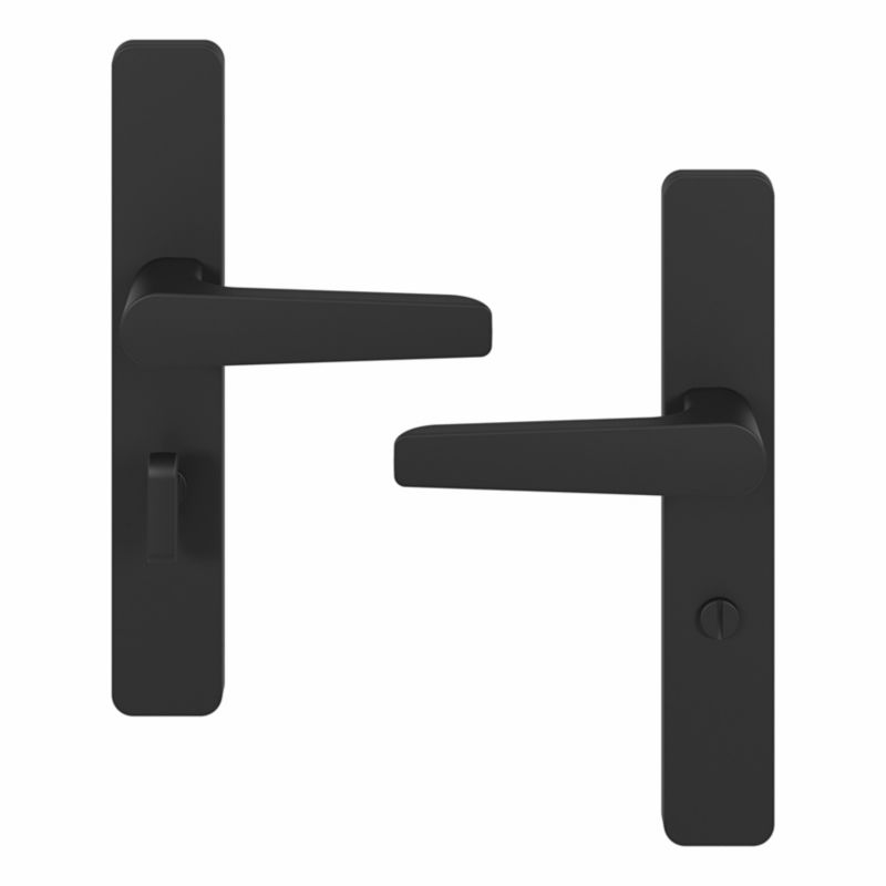 Klamka GoodHome Robust 54 mm szyld WC czarny mat