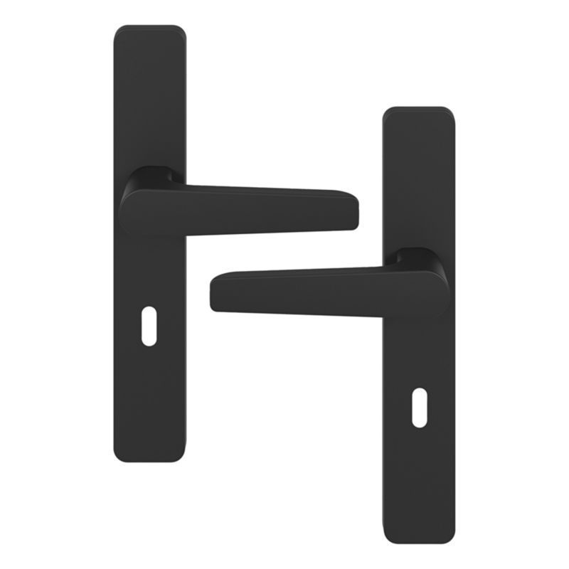 Klamka GoodHome Robust szyld klucz czarny mat