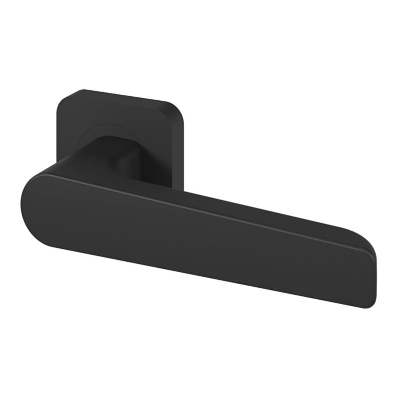 Klamka GoodHome Robust szyld kwadrat czarny mat