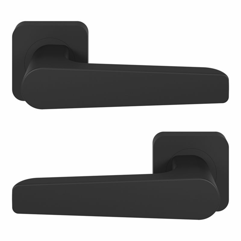 Klamka GoodHome Robust szyld kwadrat czarny mat